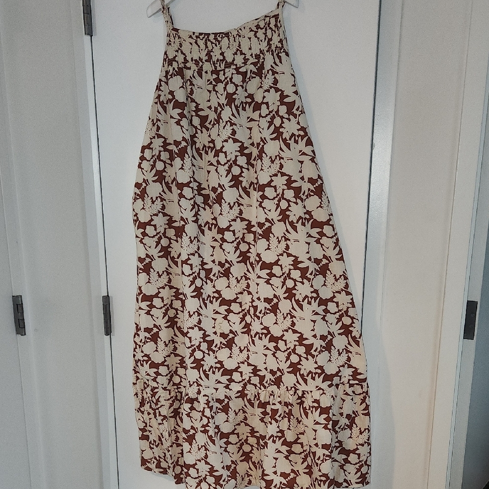 Floral Brown and Cream Women's Skirt
